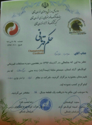 کسب ۲مدال طلا و ۱مدال نقره توسط دانشجویان علمی-کاربردی در مسابقات قهرمان کونگ فو آزاد استان
